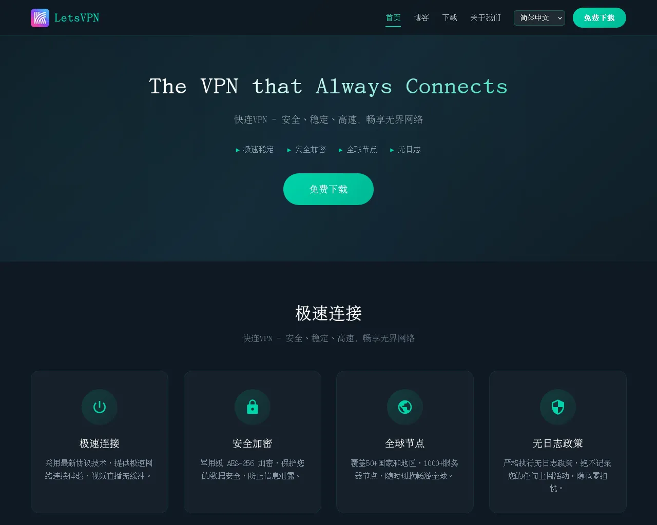 Screenshot of letsvpn-ai.com