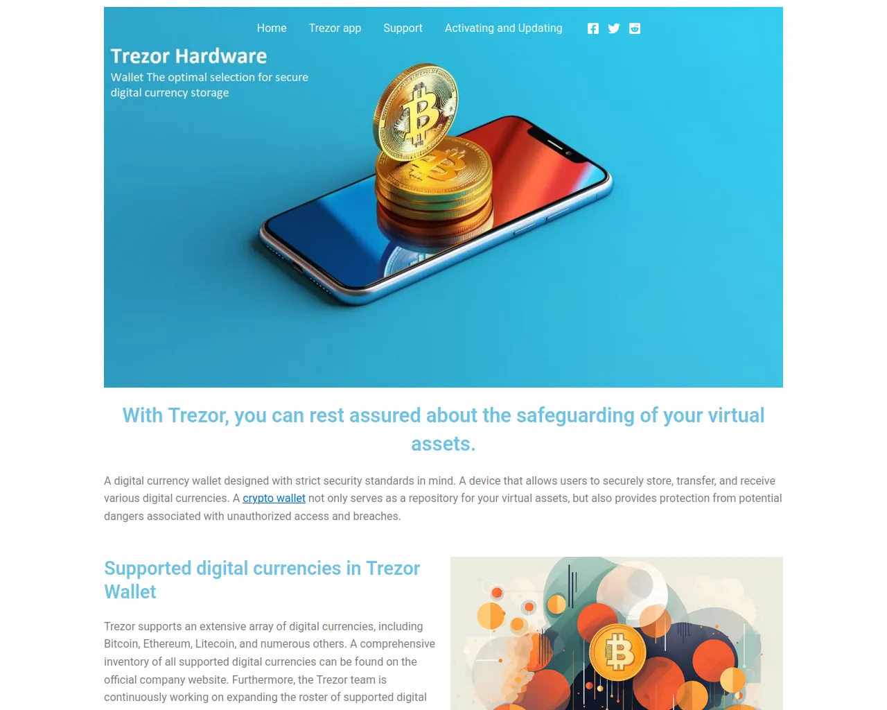 Screenshot of trezor-crypto-wallet.com
