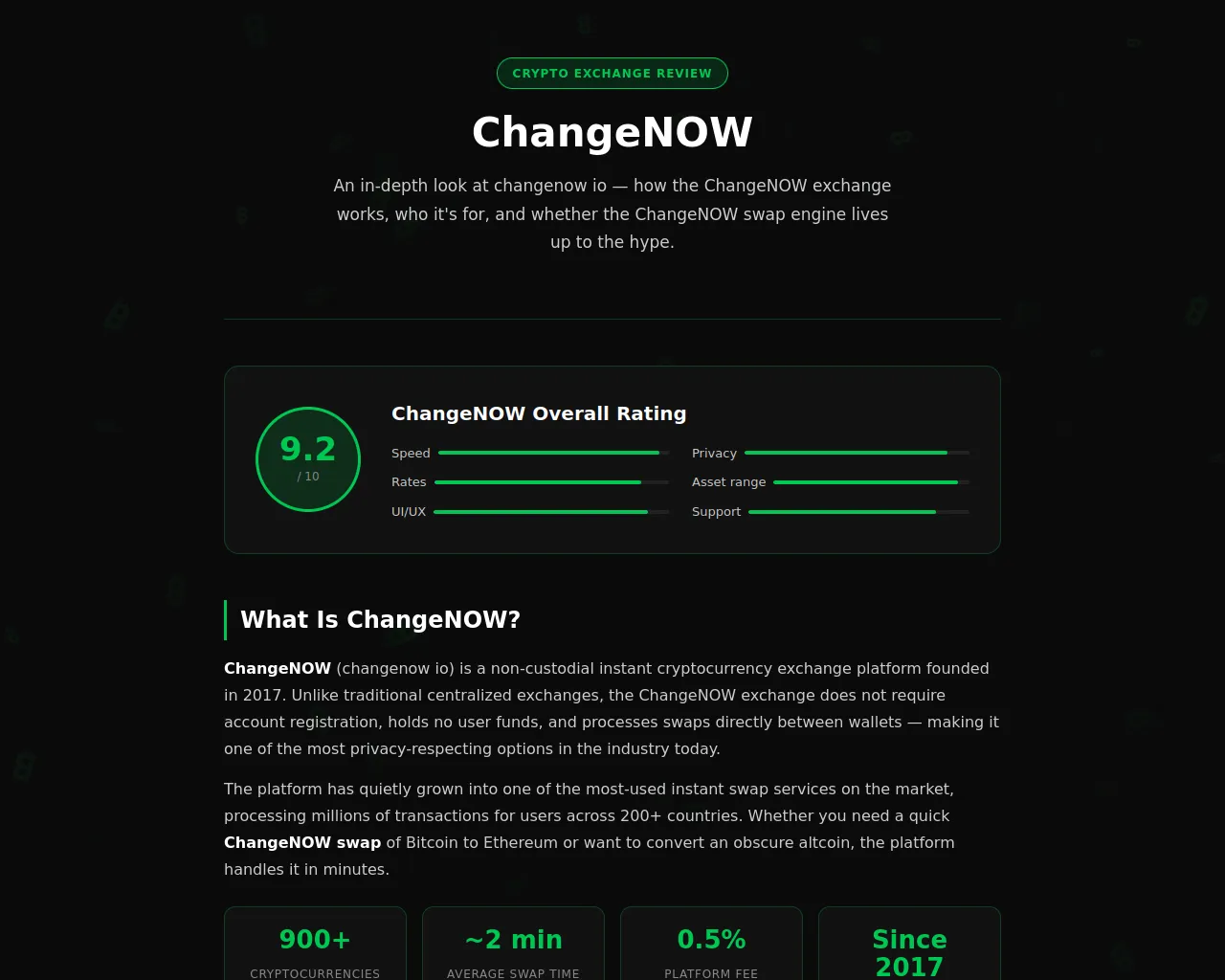 Screenshot of changenowx.com