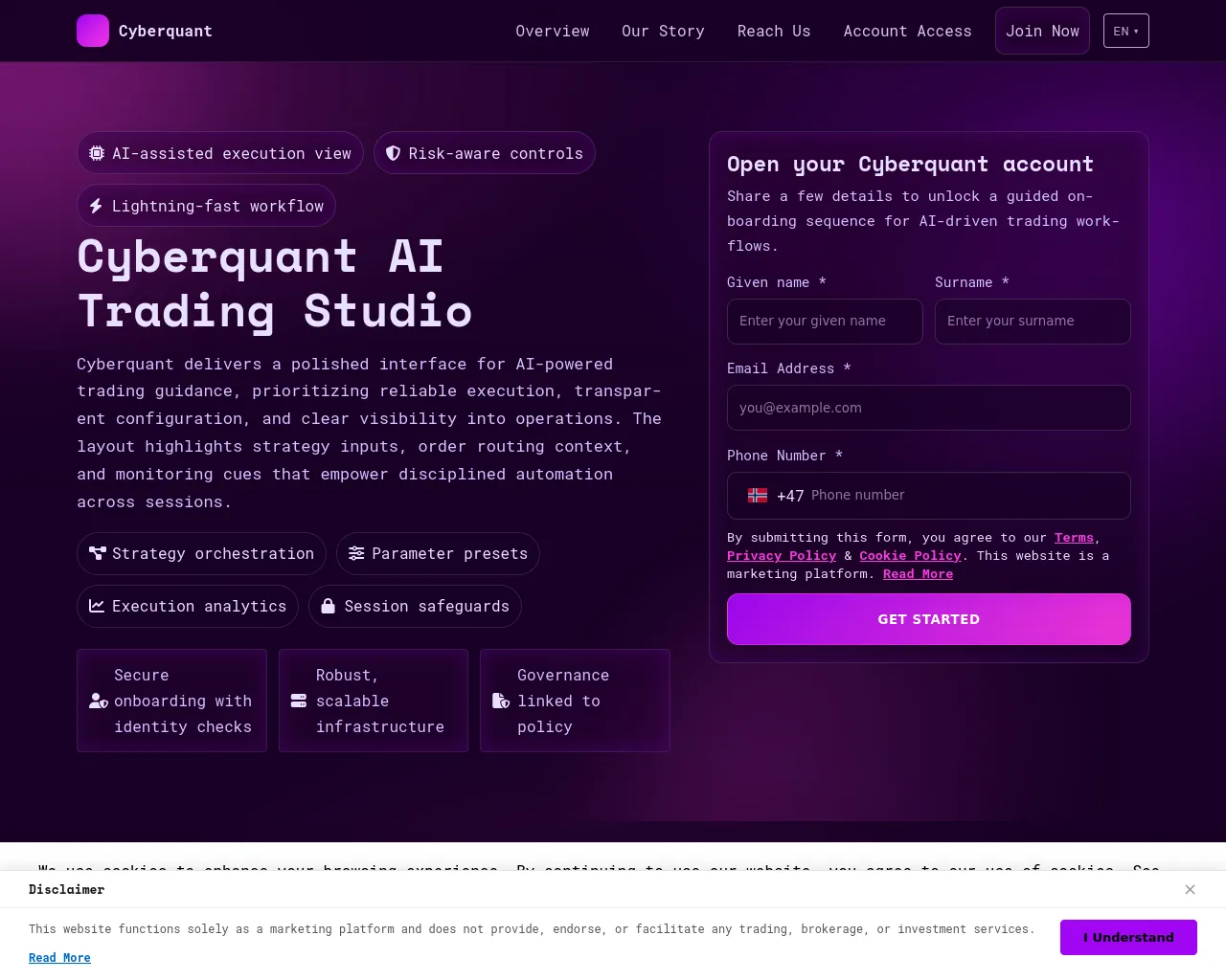 Screenshot of cyberquant.pro