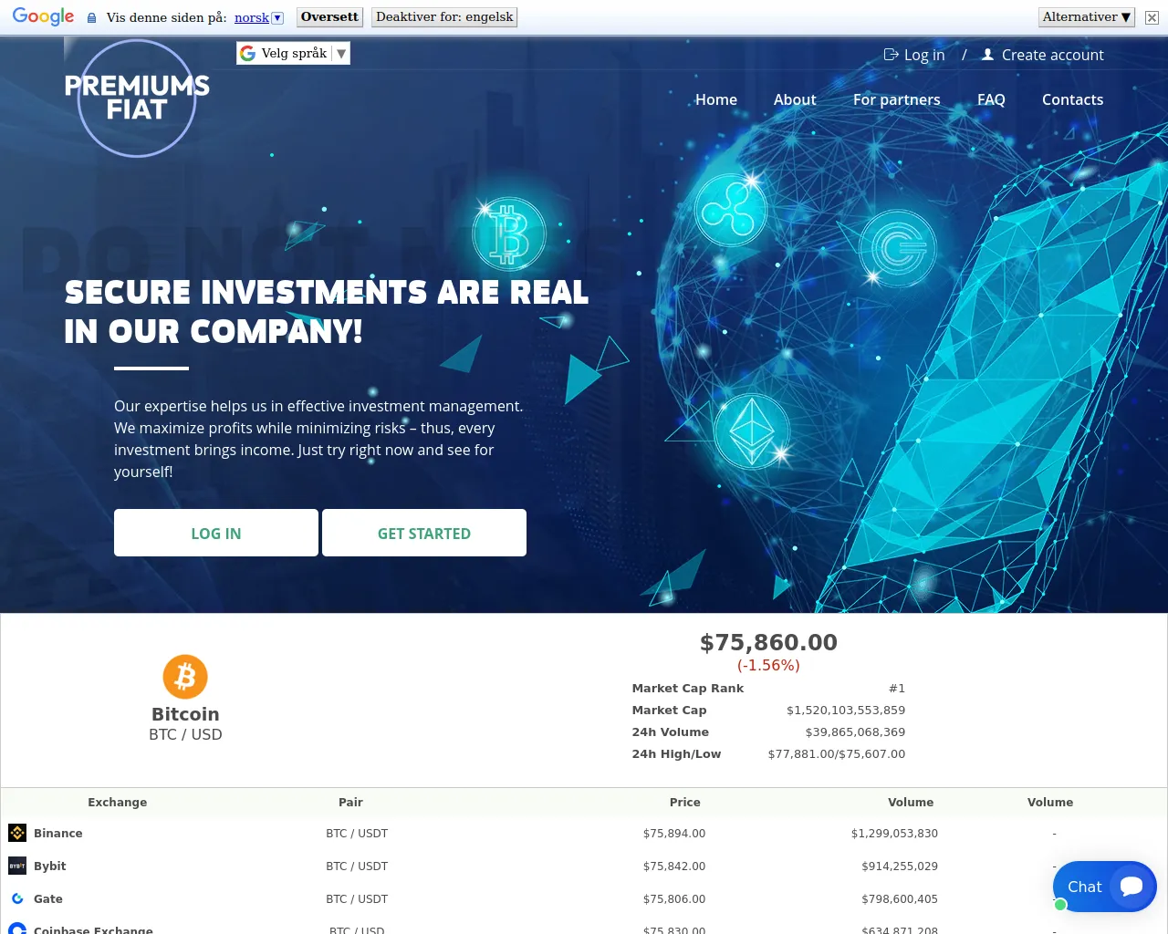 Screenshot of premiumsfiat.com