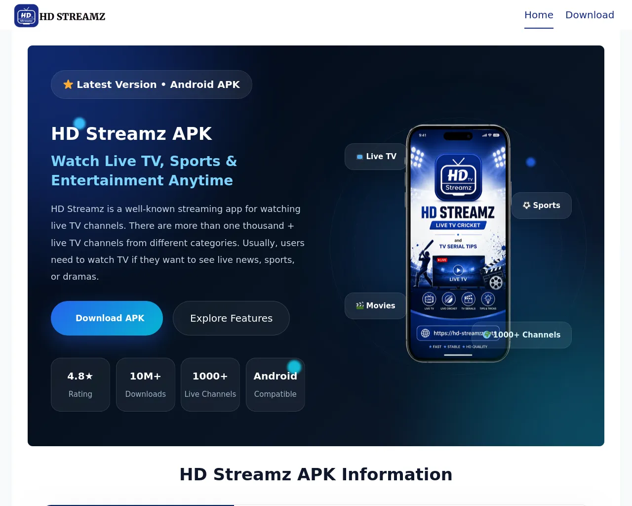 Screenshot of hd-streamzz.net