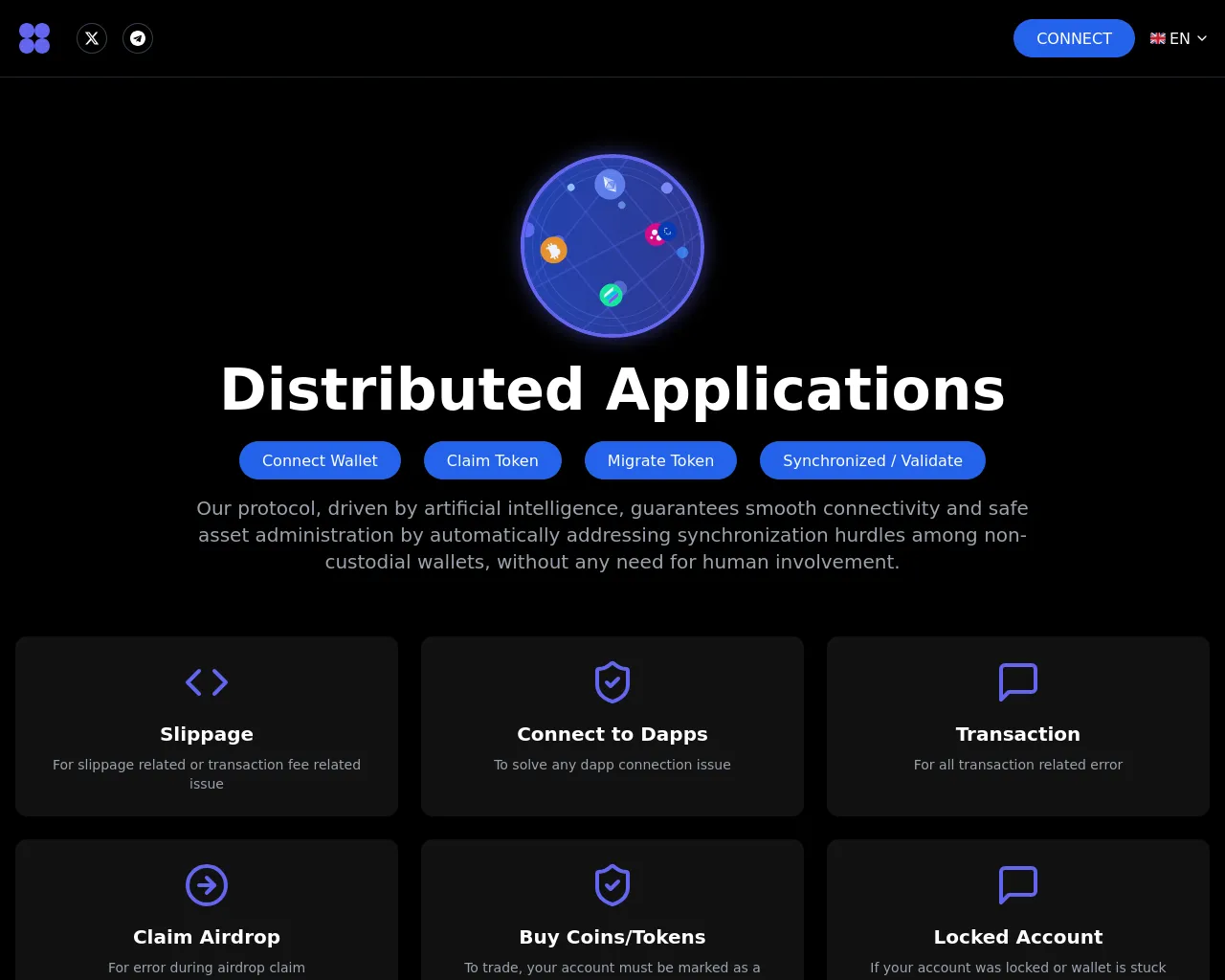 Screenshot of blockdappsolution.xyz
