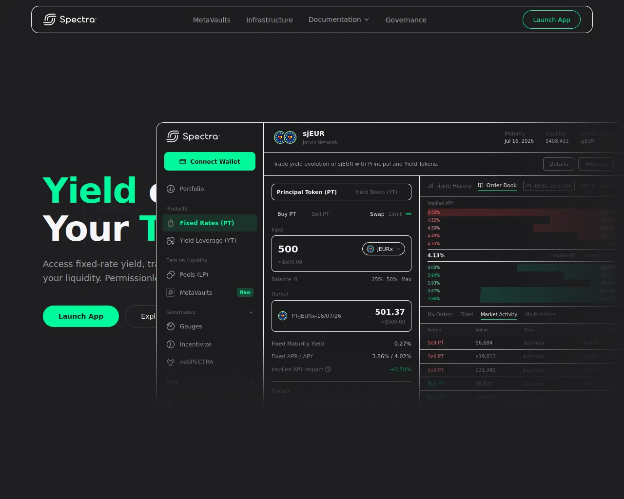 Screenshot of spectrafinance.io