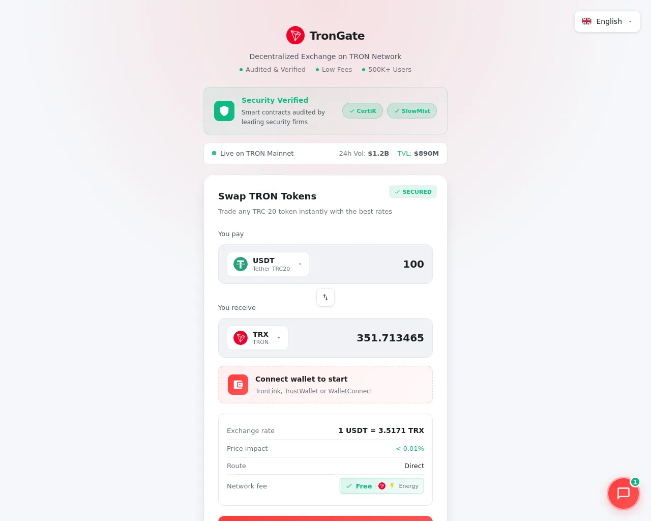 Screenshot of trongate.app