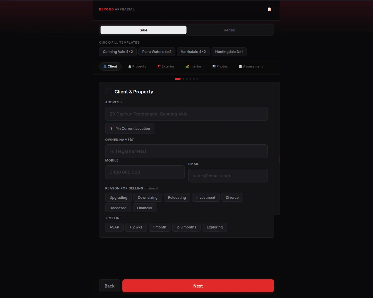 Screenshot of beyond-appraisal.pages.dev