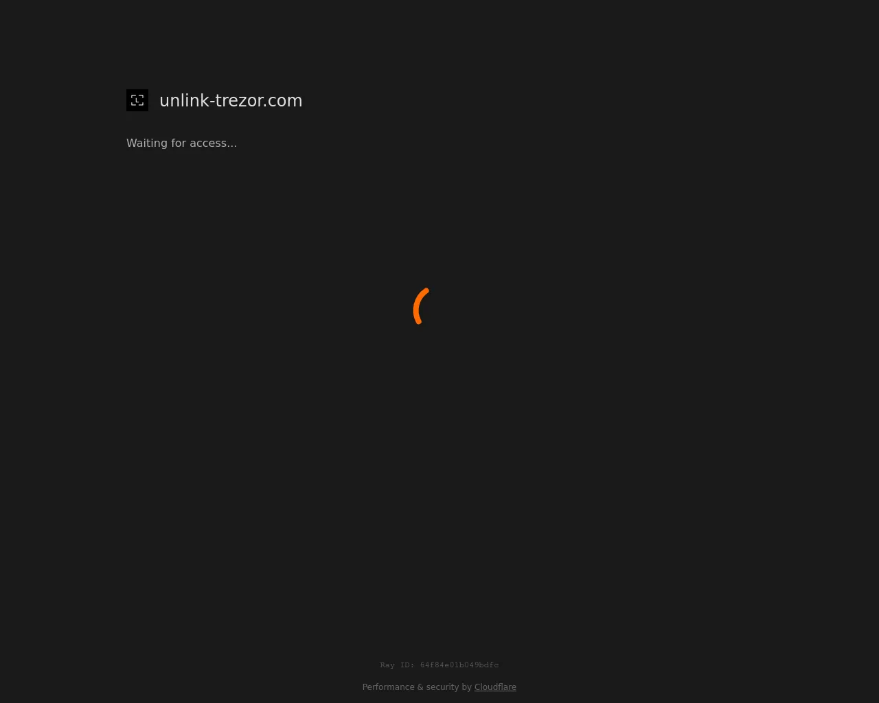Screenshot of unlink-trezor.com