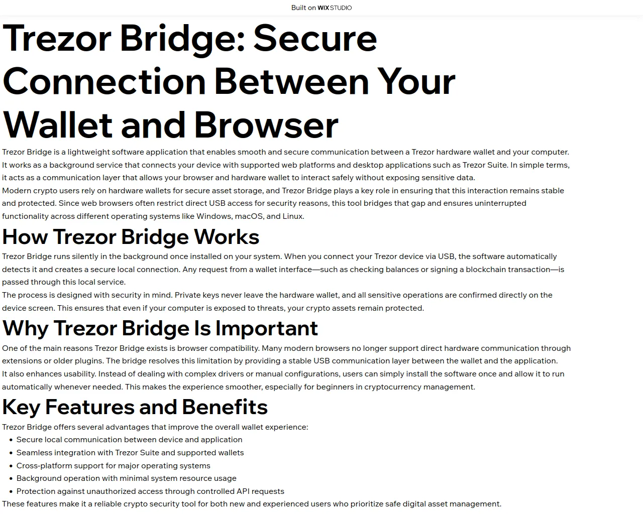 Screenshot of bridge-site.wixstudio.com