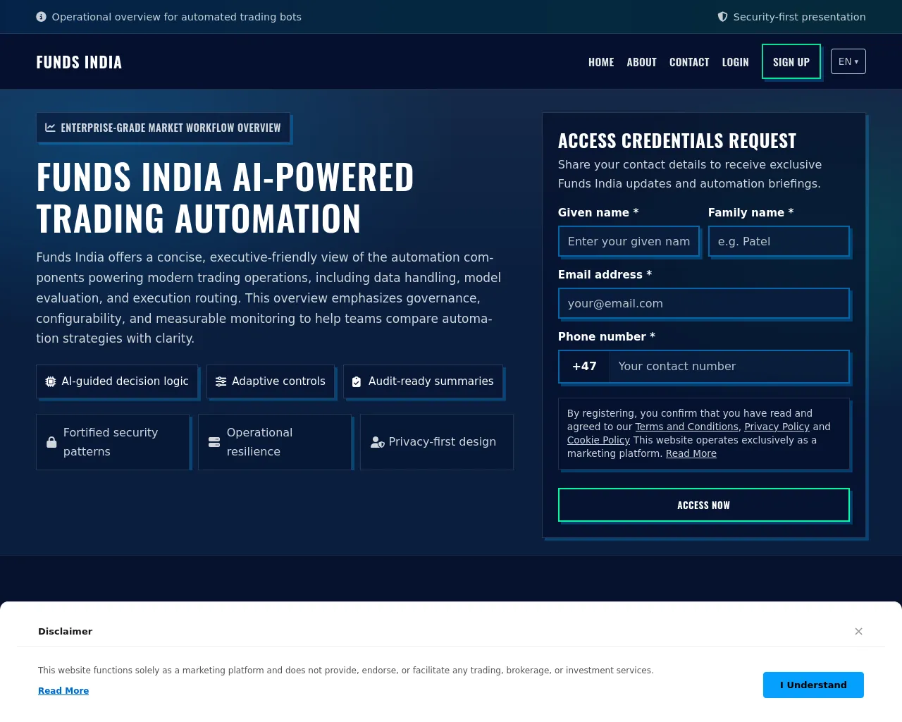 Screenshot of fundsindia.pro