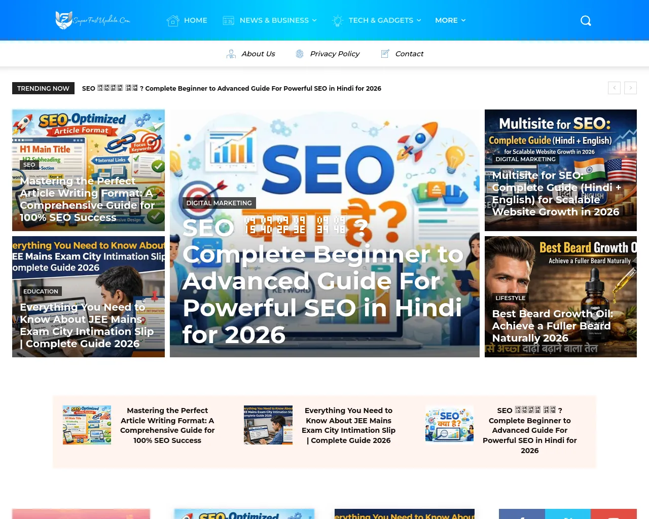 Screenshot of superfastupdate.com