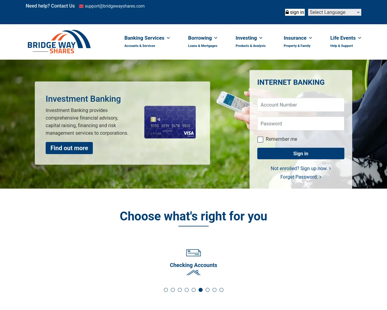 Screenshot of bridgewayshares.com