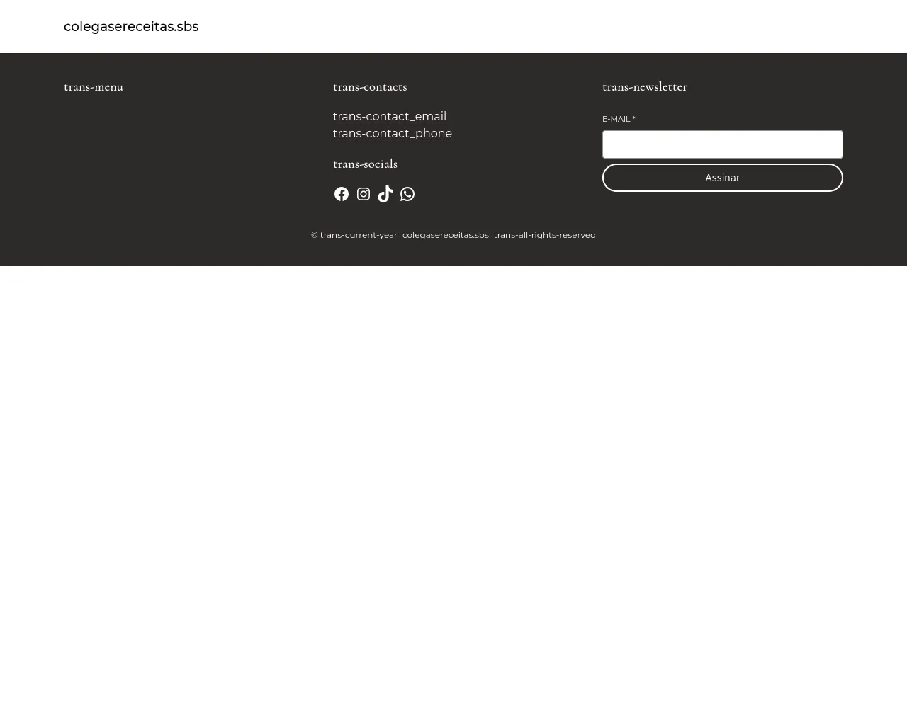Screenshot of colegasereceitas.sbs