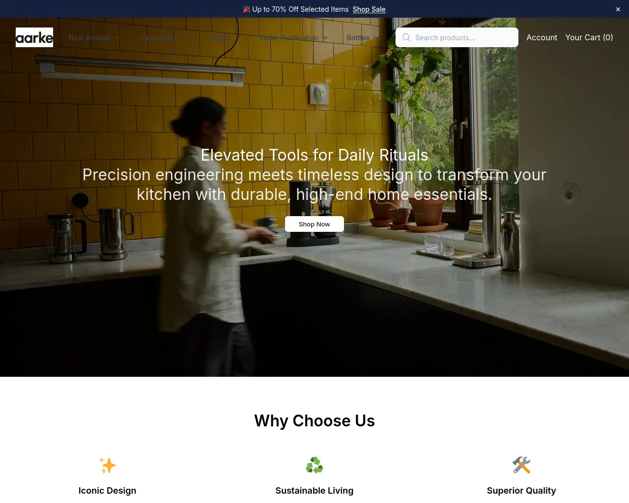 Screenshot of aarkestore.shop