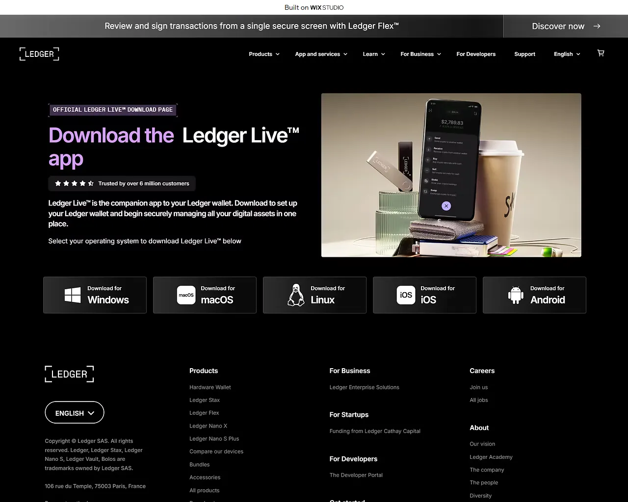 Screenshot of enledgrstart.wixstudio.com