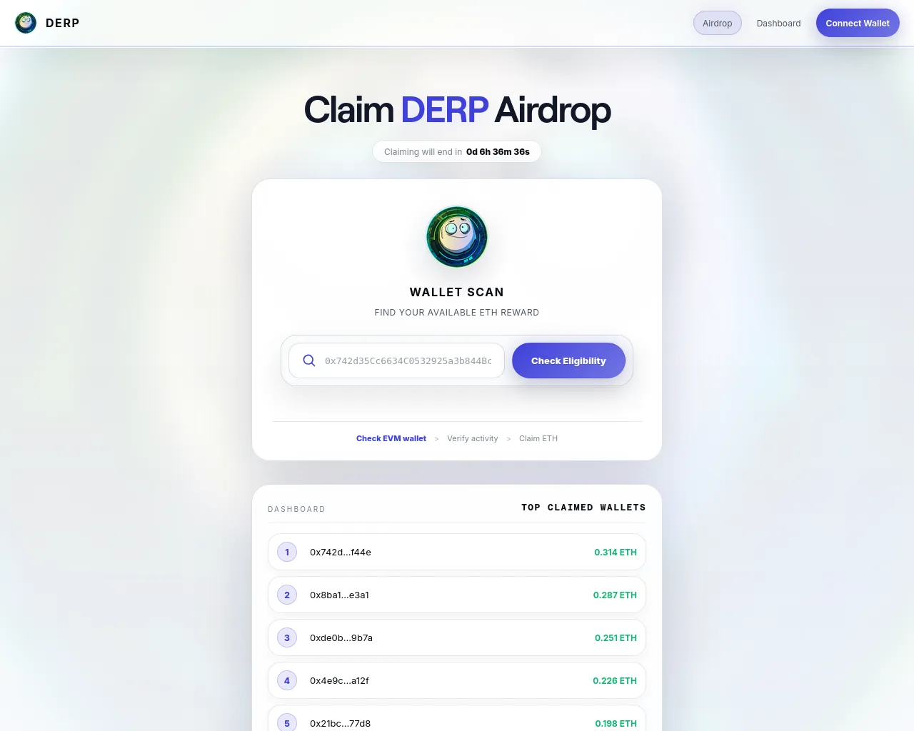 Screenshot of derp.5a-evmcheck.lol
