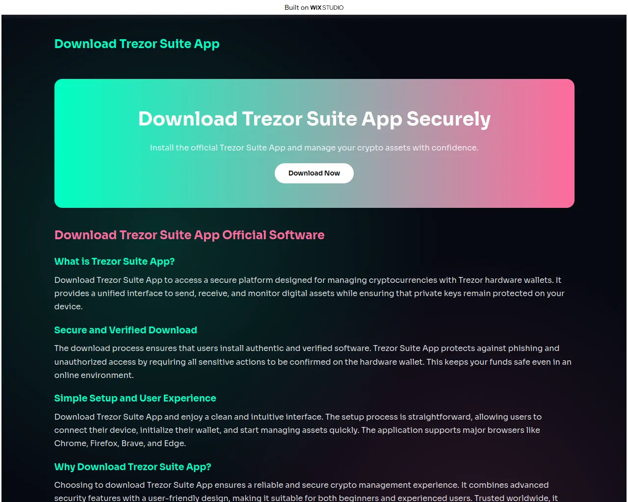 Screenshot of viewsuite-en.wixstudio.com