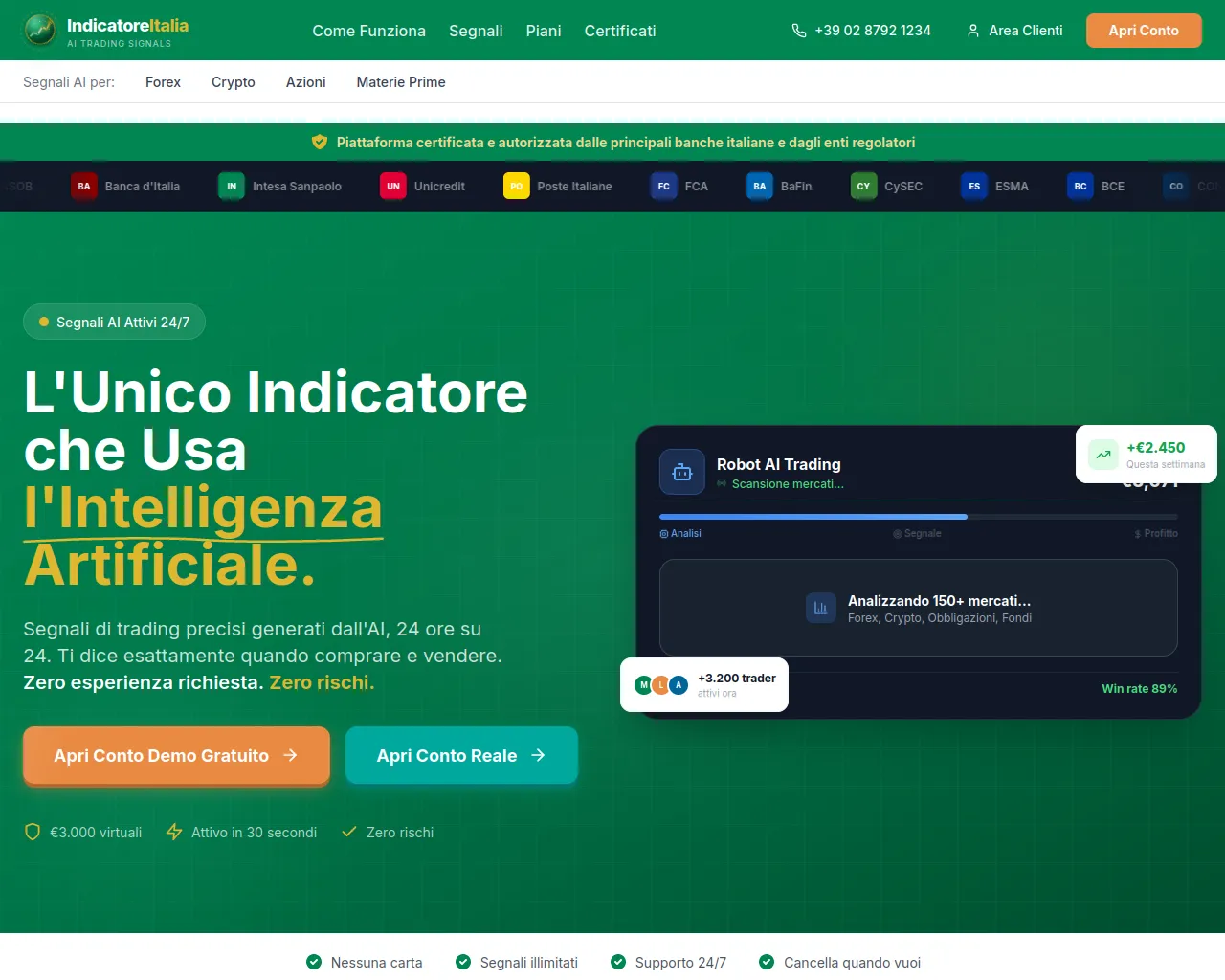Screenshot of indicatore-italia.com