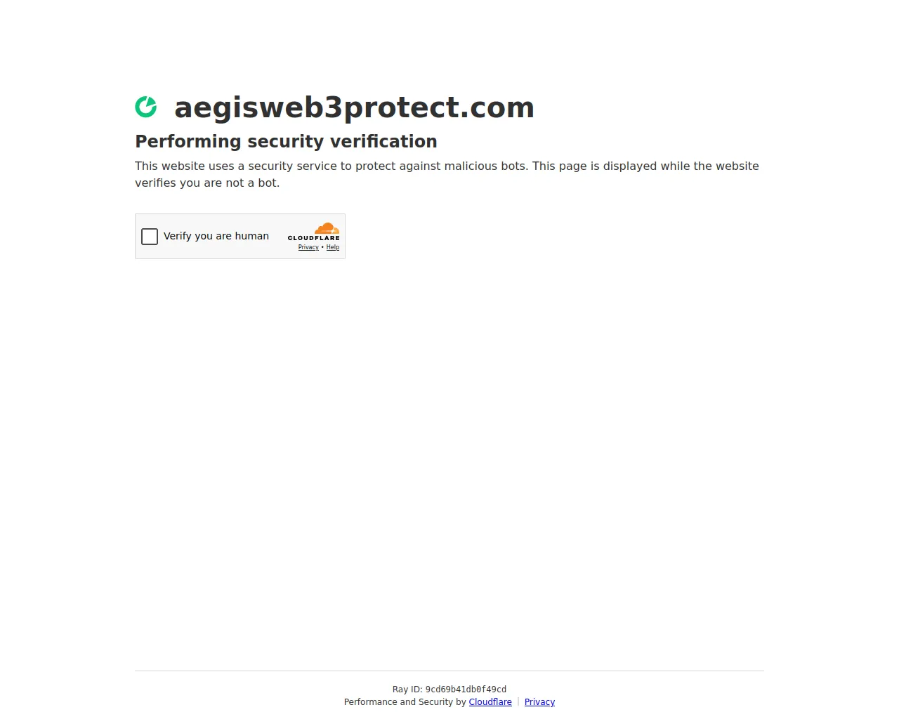 Screenshot of aegisweb3protect.com