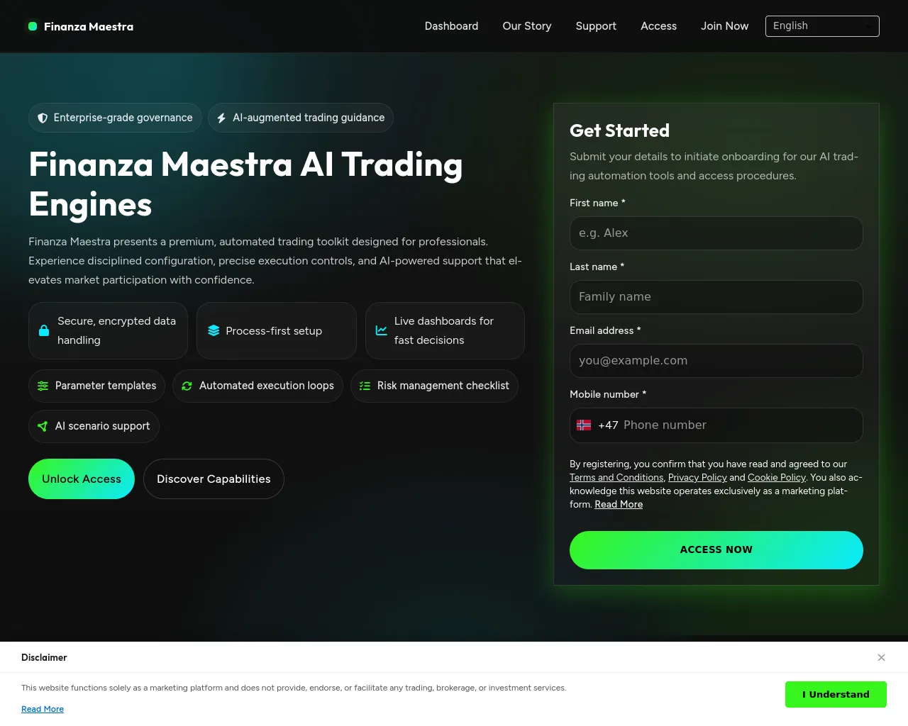 Screenshot of finanzamaestra.click