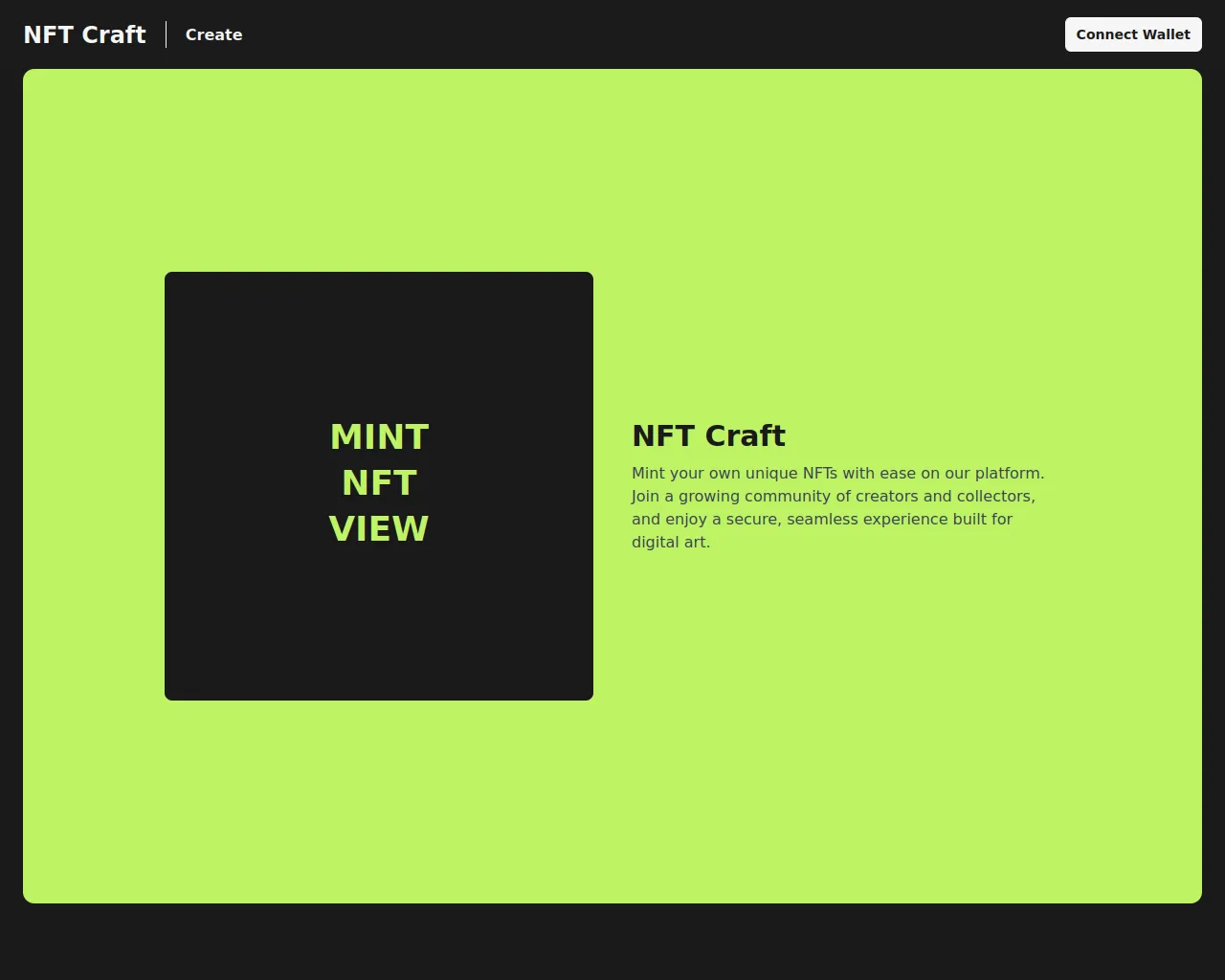 Screenshot of nft-craft-ten.vercel.app