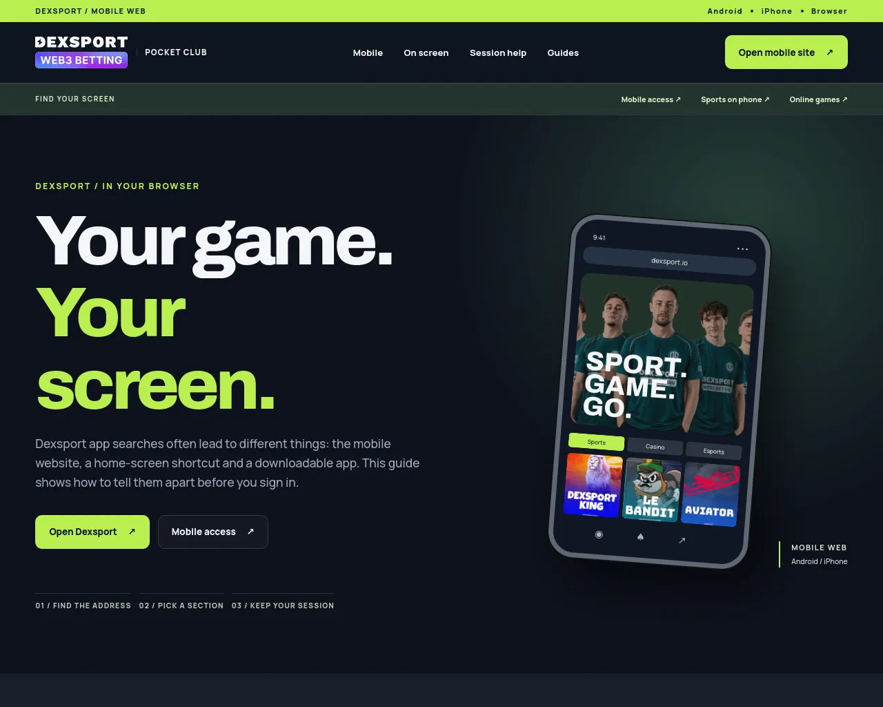 Screenshot of dexsportapp.org