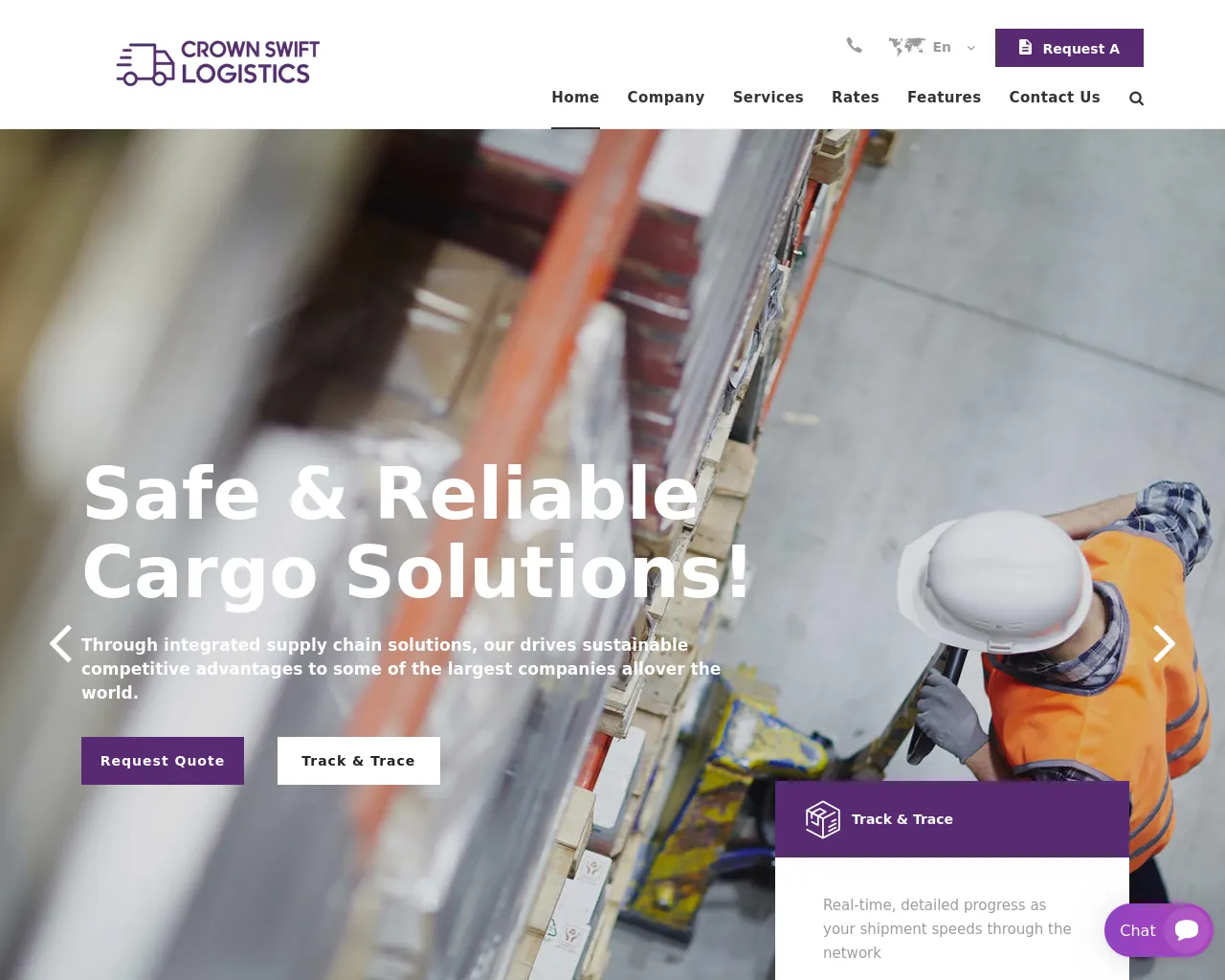 Screenshot of crownswiftlogisitcs.com