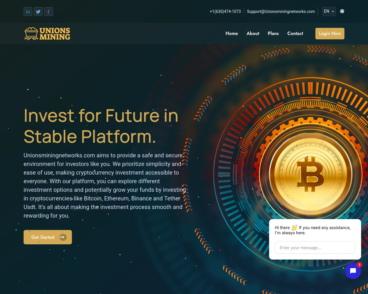 Screenshot of unionsminingnetworks.com