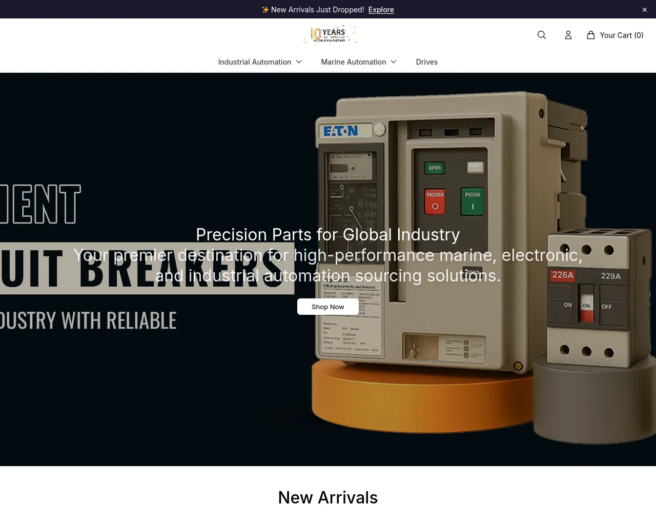 Screenshot of aeliyamarinetechhq.shop