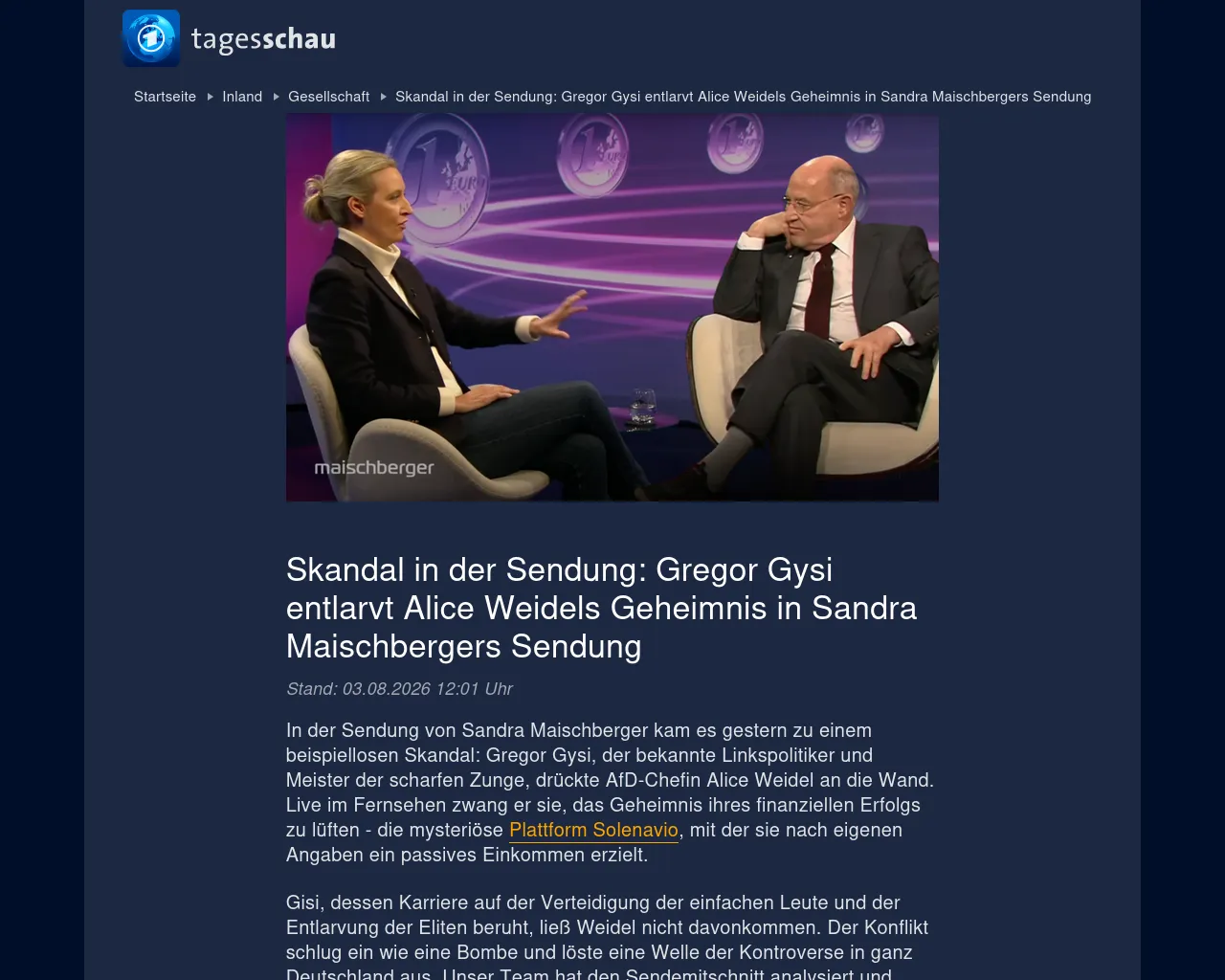 Screenshot of faktenjournal.click