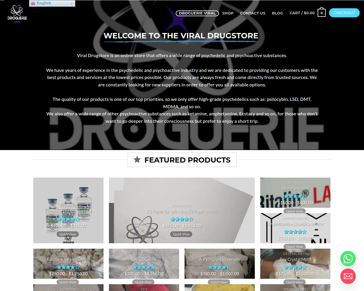 Screenshot of droguerievirale.com