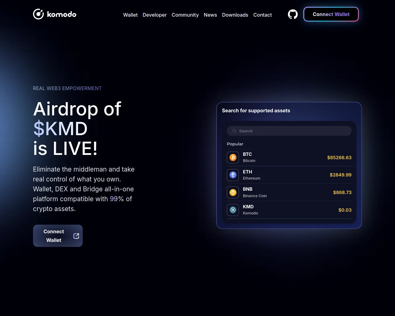 Screenshot of komodoplatform.xyz