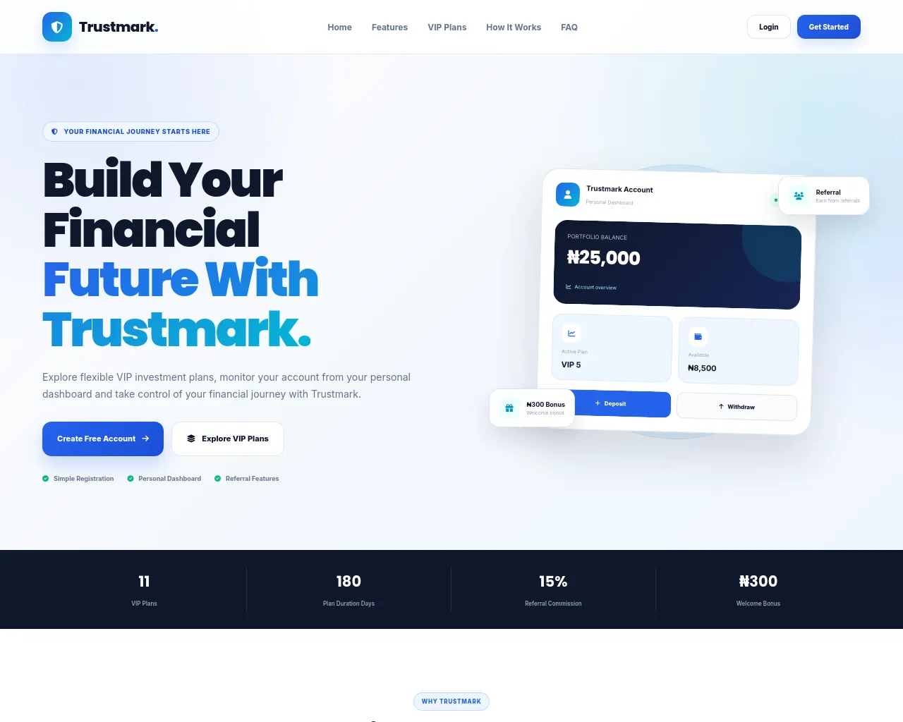 Screenshot of trustmark.site.net.ng