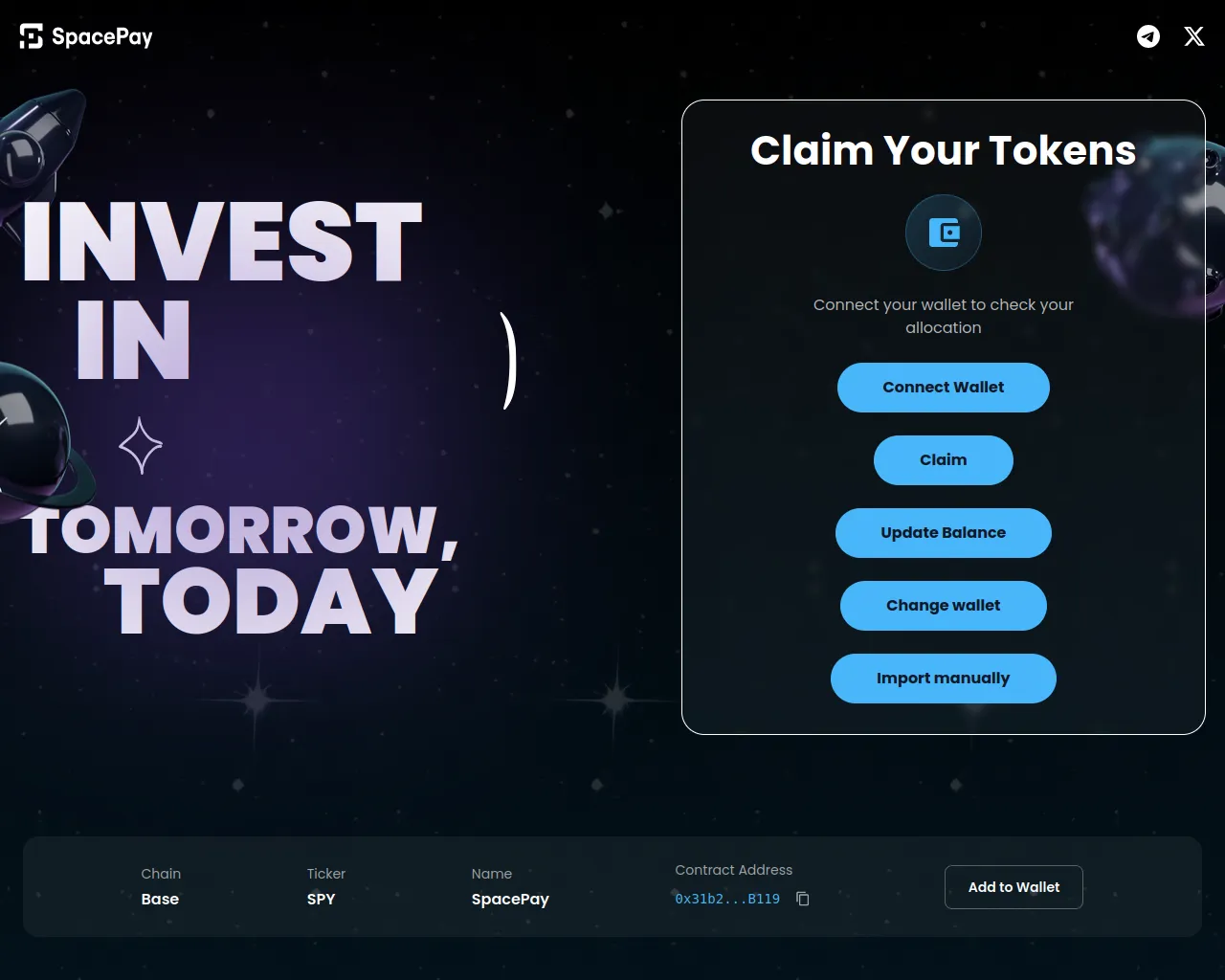 Screenshot of claim-spacepay.live