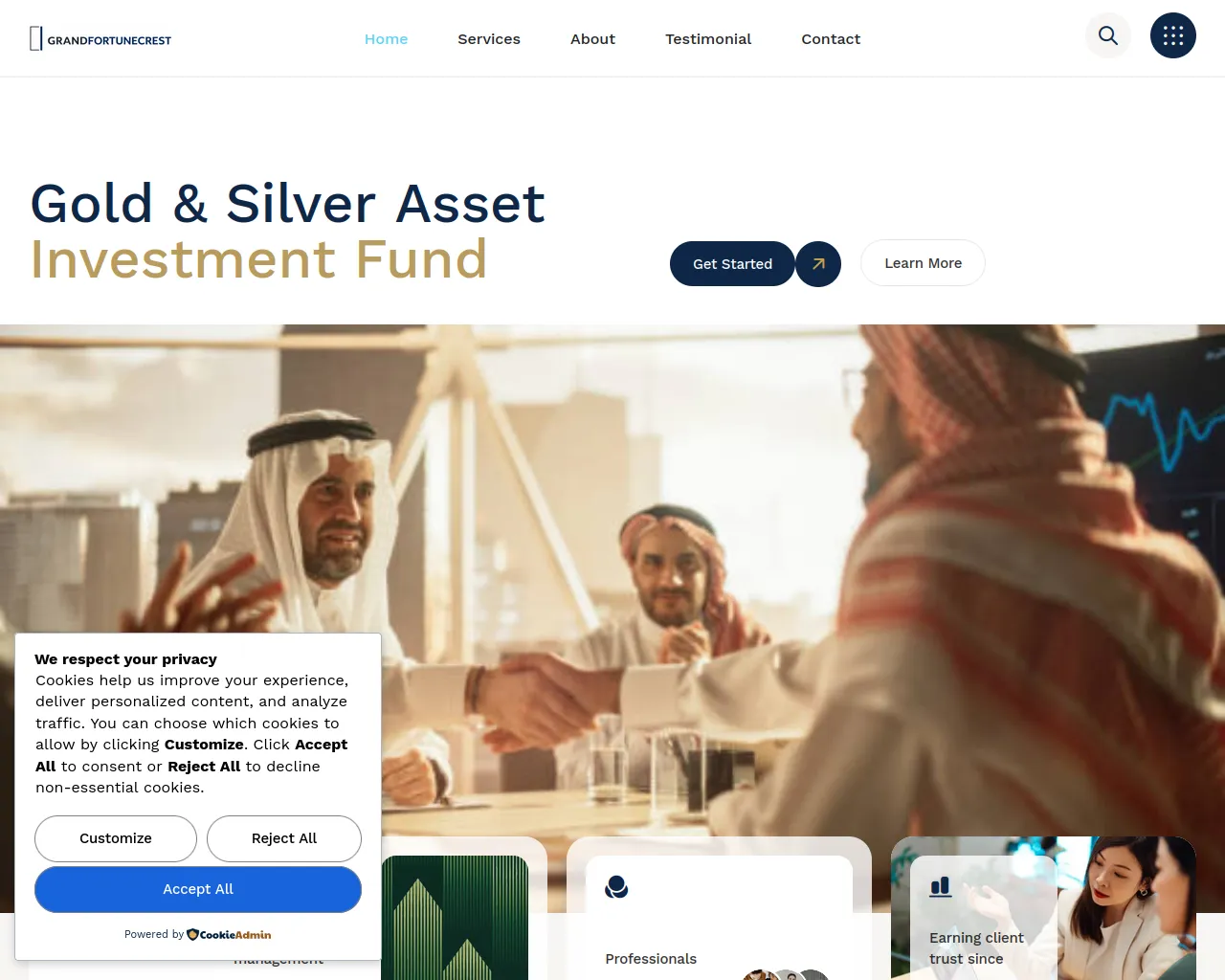 Screenshot of grandfortunecrest.com