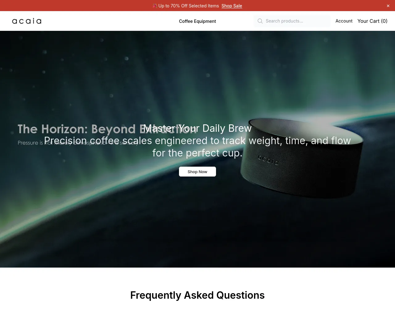 Screenshot of acaia.shop