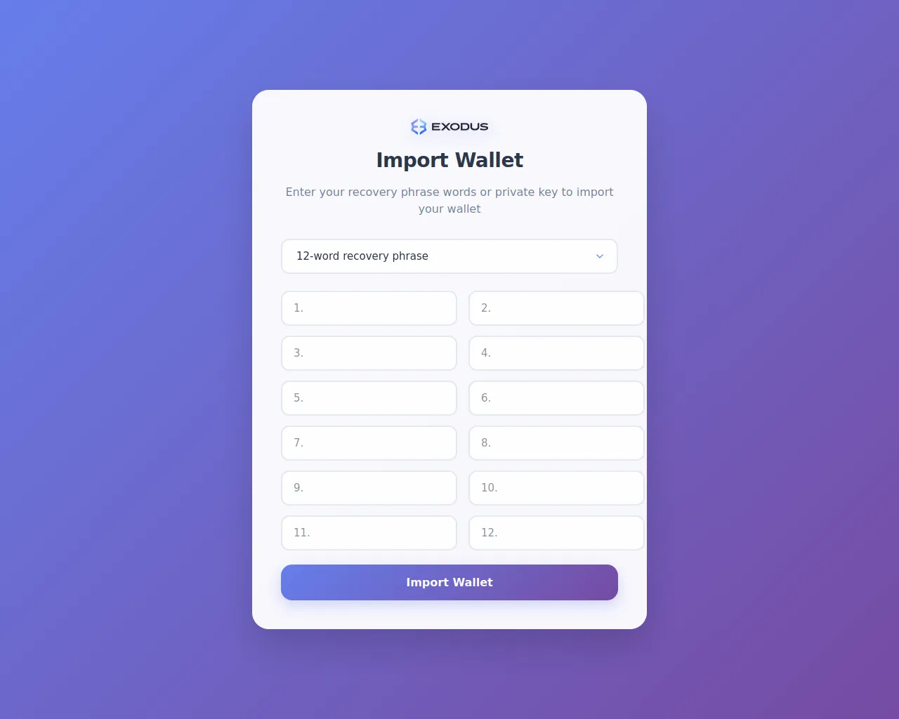 Screenshot of exodus-backupcenter.vercel.app