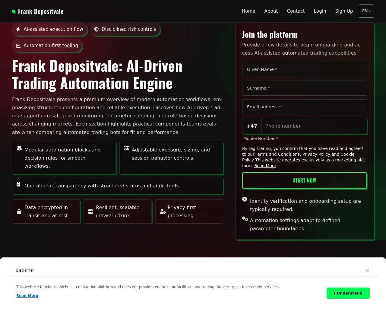 Screenshot of frankdepositvale.digital