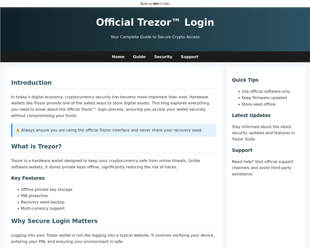 Screenshot of learn-pages.wixstudio.com
