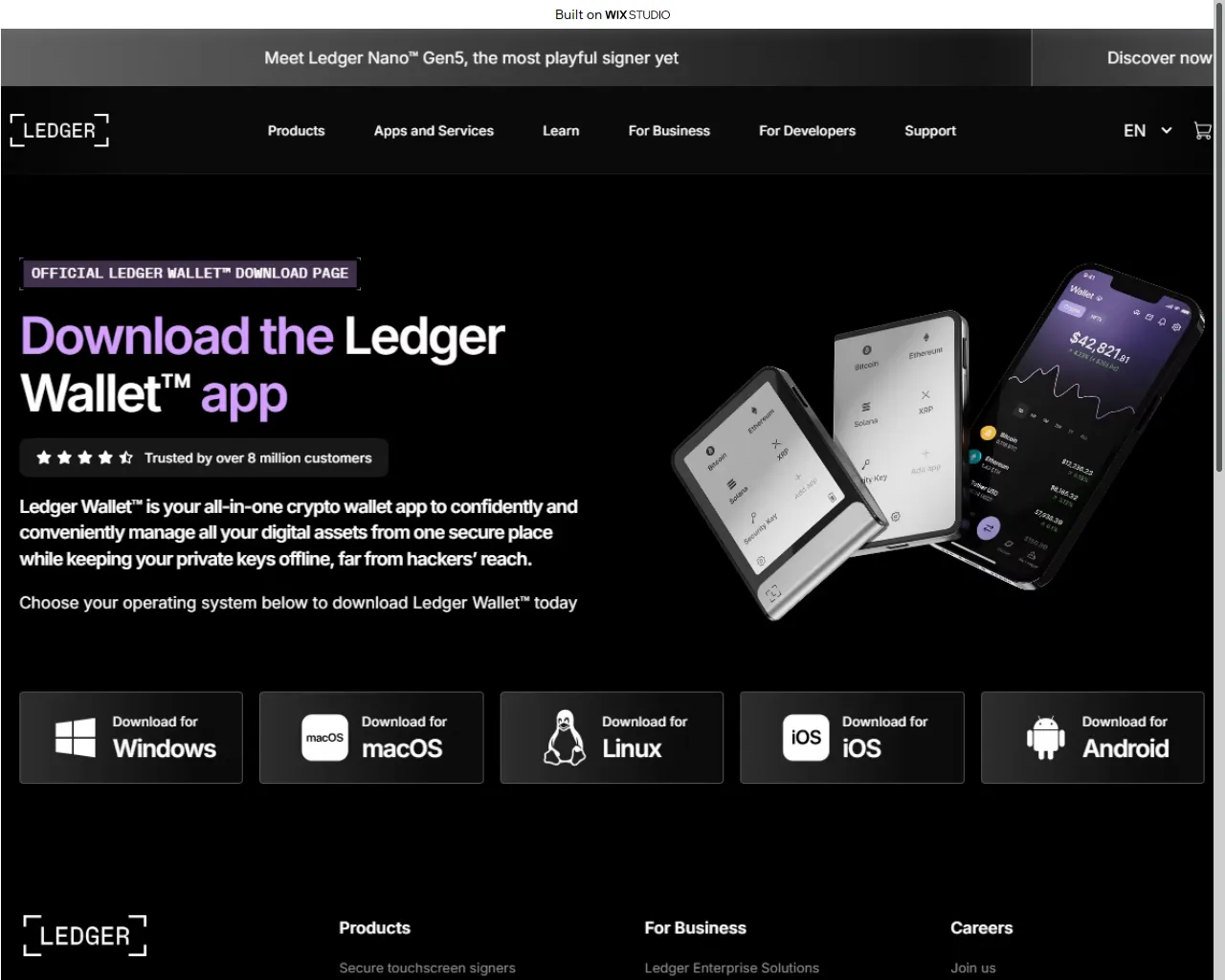 Screenshot of officialliveapp.wixstudio.com