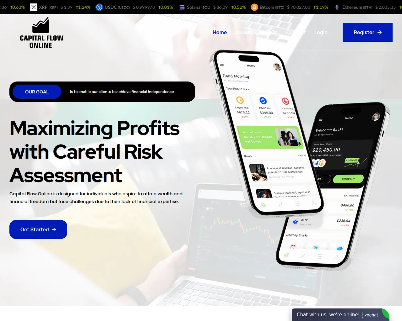 Screenshot of capitalflowonline.com