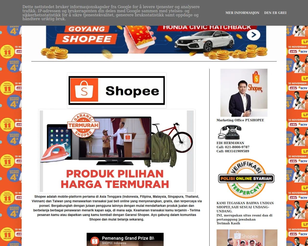 Screenshot of pt-shopee9589.blogspot.com