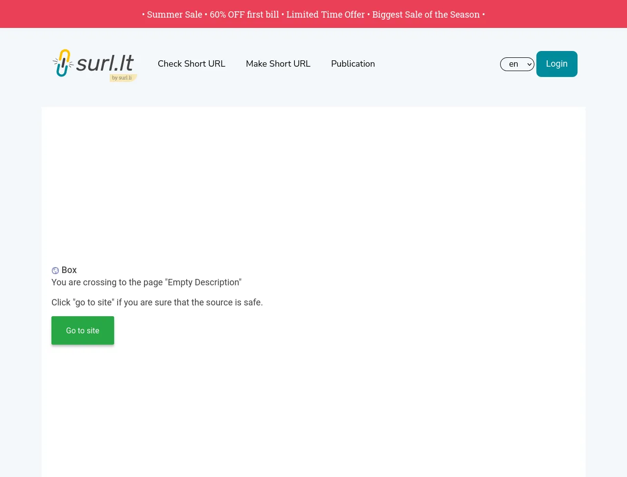Screenshot of surl.lt