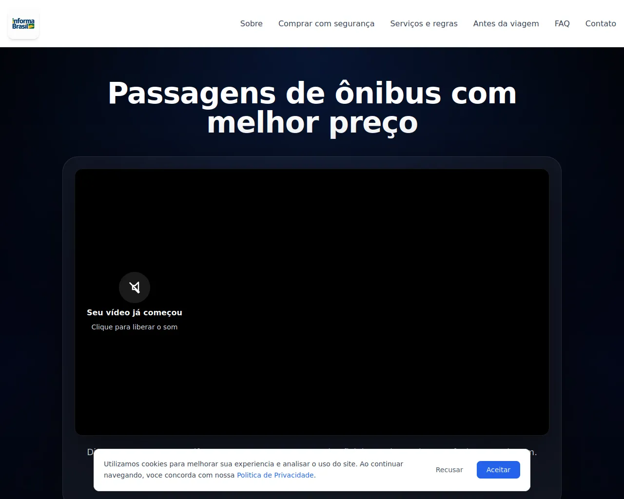 Screenshot of clickpassagensbr.com