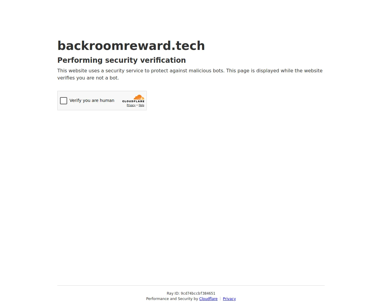 Screenshot of backroomreward.tech