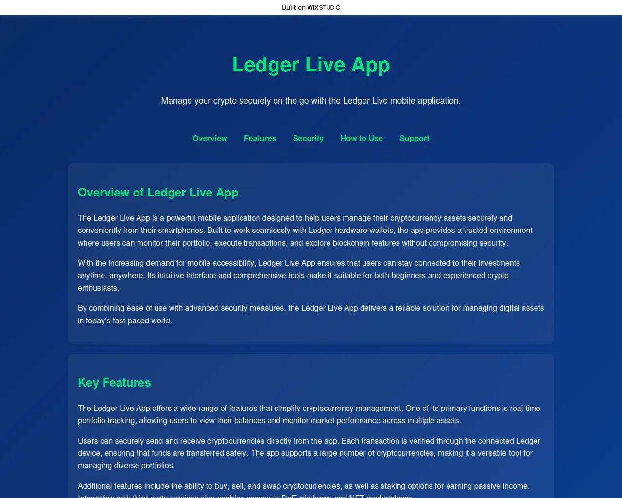 Screenshot of liveapp-official.wixstudio.com