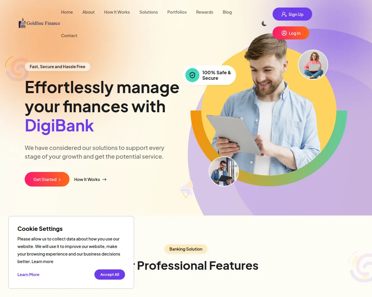 Screenshot of goldlinefin.com