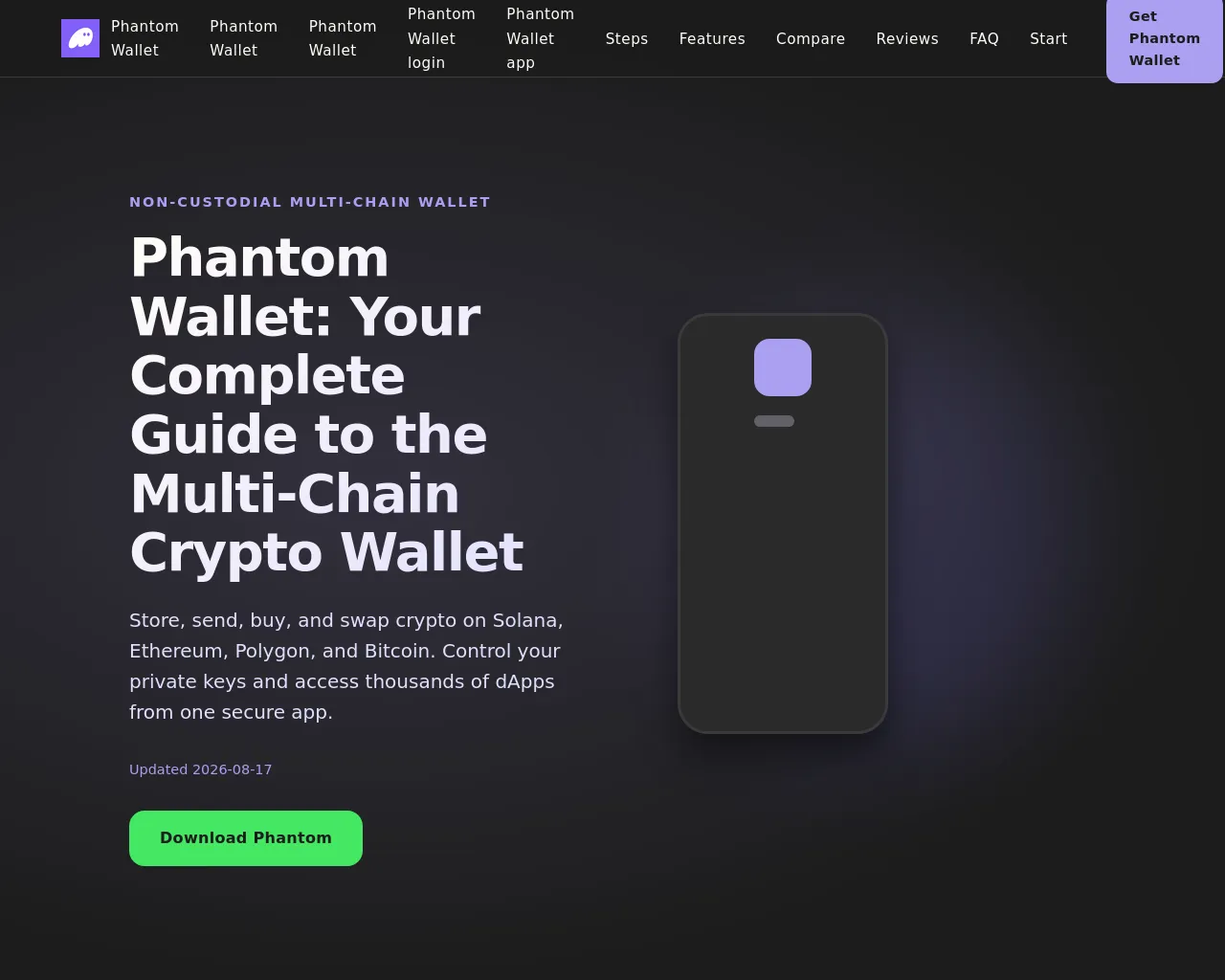 Screenshot of sol-phantom.com