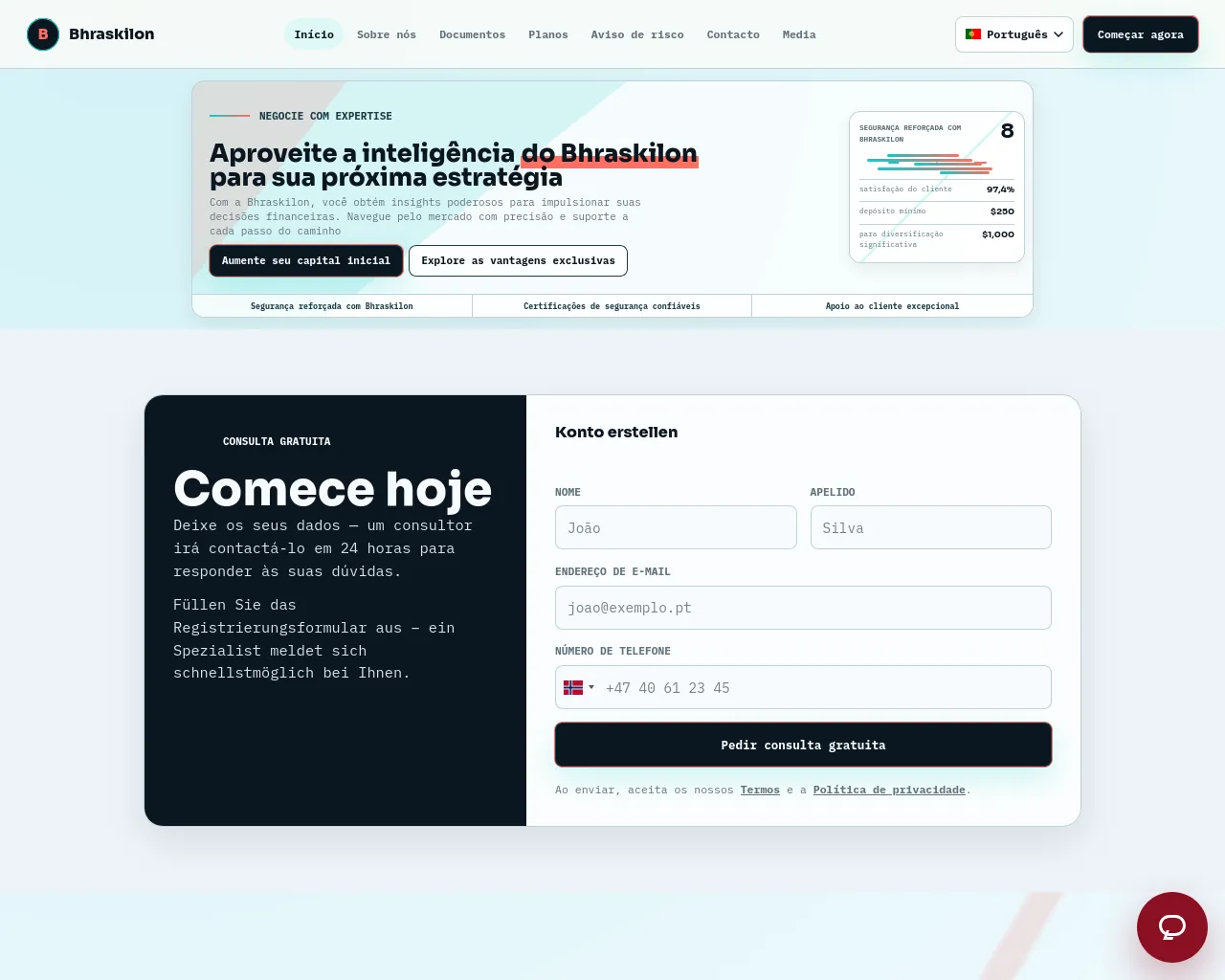 Screenshot of bhraskilon-pt.com