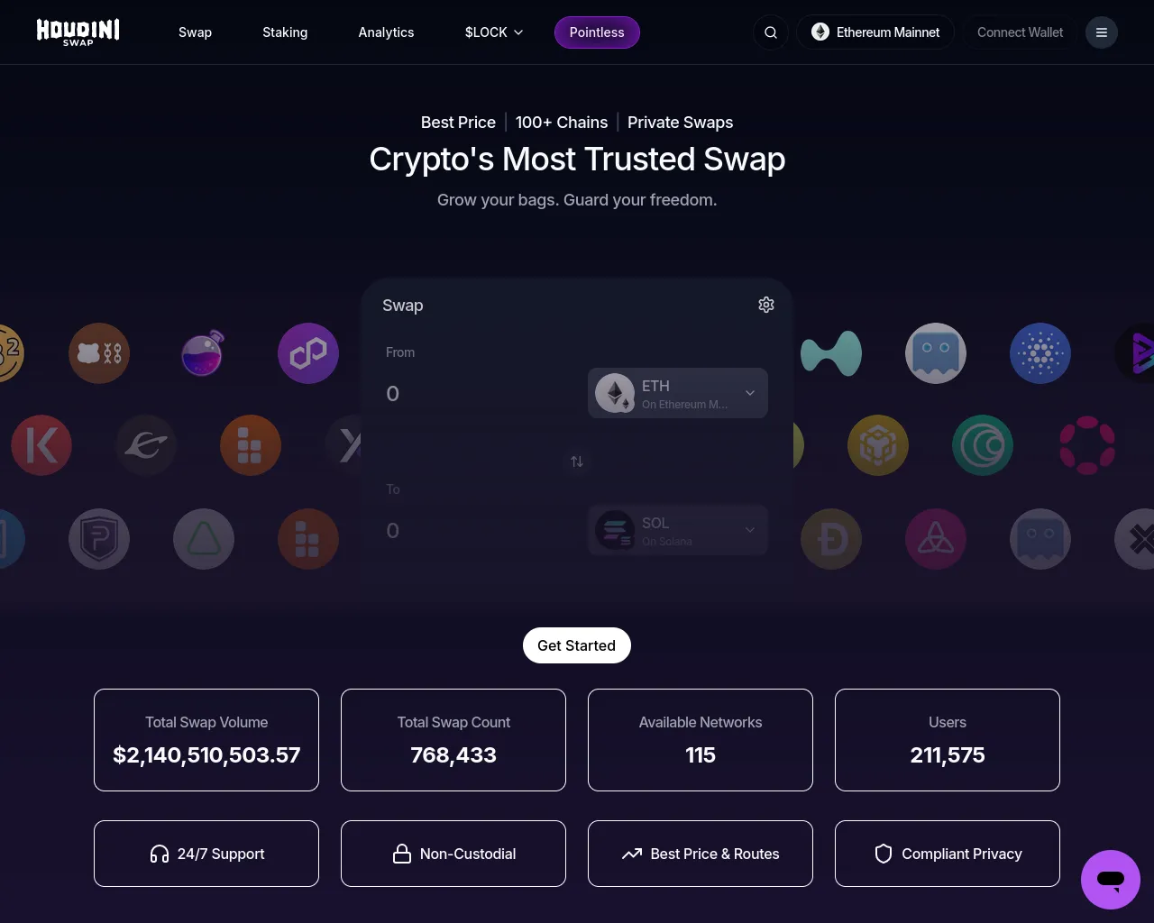 Screenshot of hoidiniswap.com