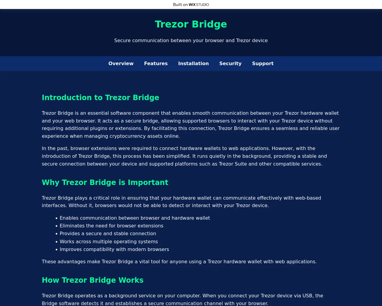 Screenshot of entire-bridge.wixstudio.com